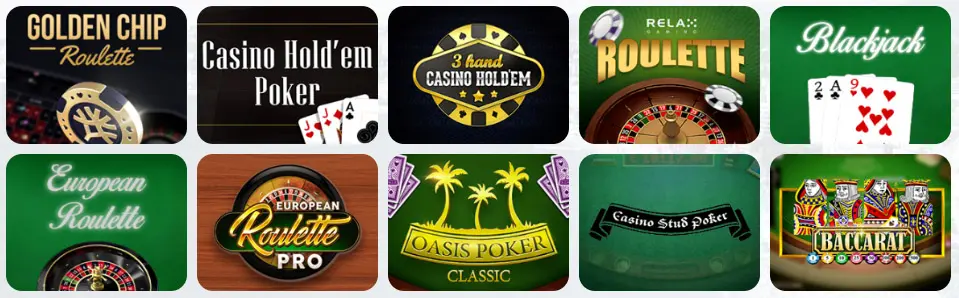 Juegos de mesa en IZZI CASINO